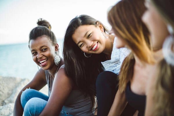 Girls having a language exchange